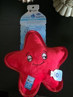 Clean Earth Red Starfish Plush Toy by